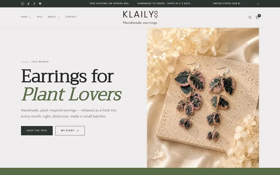 Klaily — Shopify editorial storefront